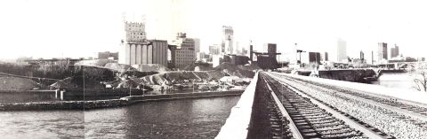View from the Stone Arch Bridge 1980 (Riverfront News)