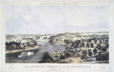 An illustration of the view from Cheever's Tower in 1857 by Edwin Whitfield from the digital gallery of the New York Public Library.
