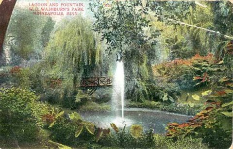 "Washburn Park", meaning the grounds at Fair Oaks, about 1910 (Minnesota Historical Society)